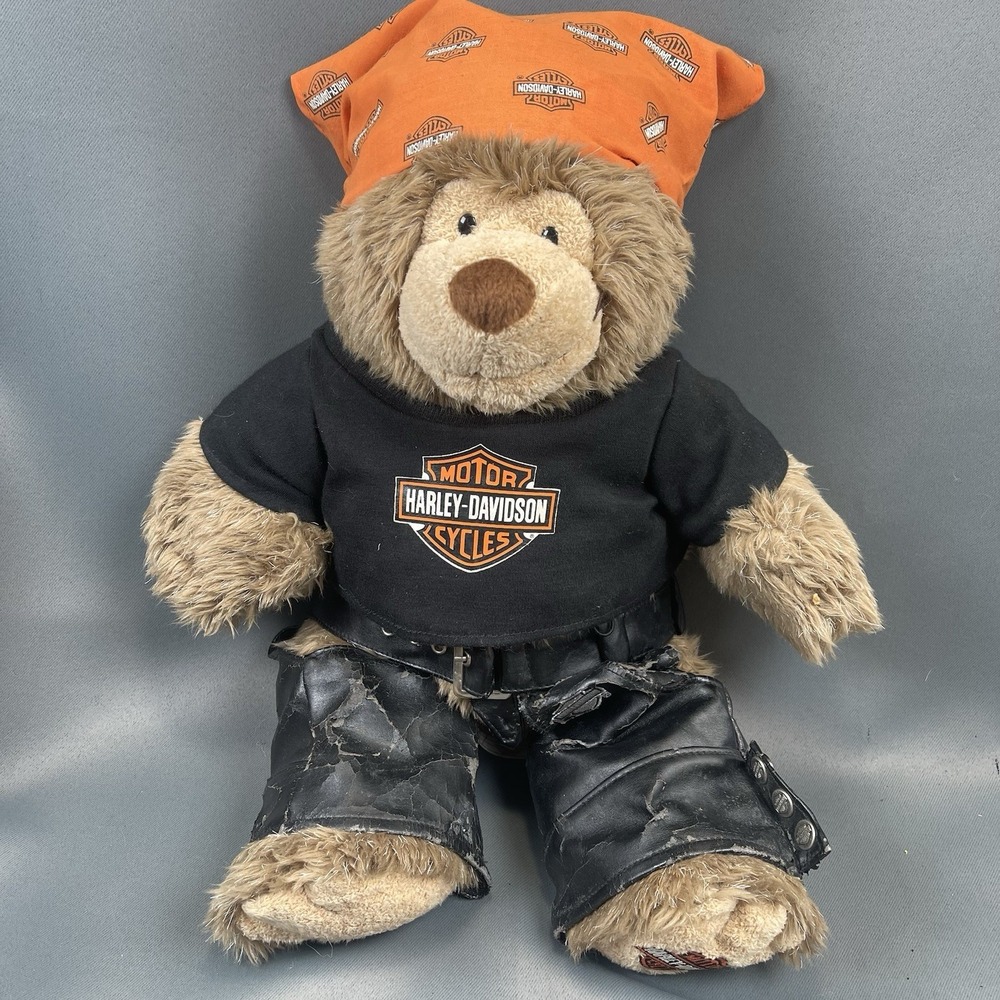 2003 Harley Davidson 100th Anniversary Open Road Tour Plush Teddy Bear Bandana